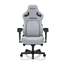 AndaSeat Kaiser 4 Series Premium Gaming Chair, 5° Sloping Seat Base, Pop-out Lumbar, 5D Armrests, Up to 180kg Max Weight, Linen Fabric, XL, Ash Gray | AD12YDDC-XLL-20-G-CF